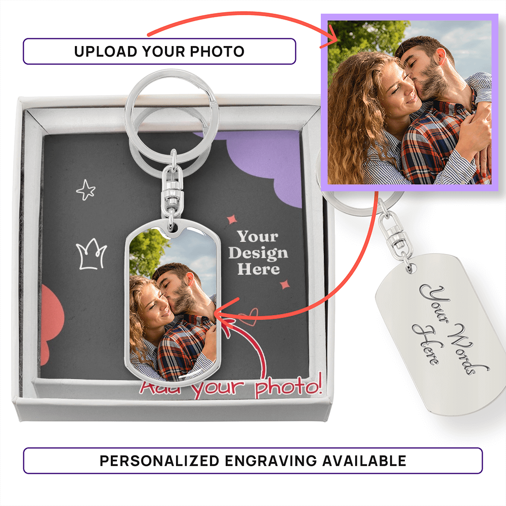 Dog-Tag Keychain (Email us your image)