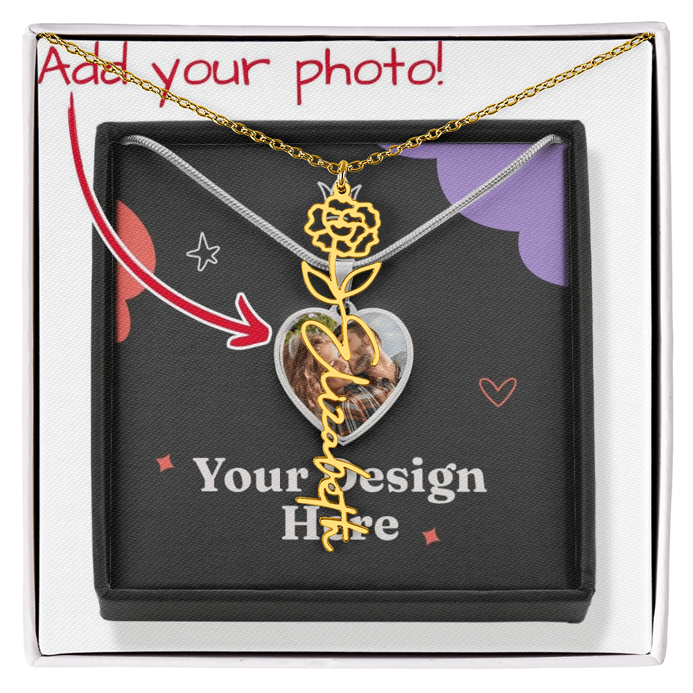 Flower Name Necklace