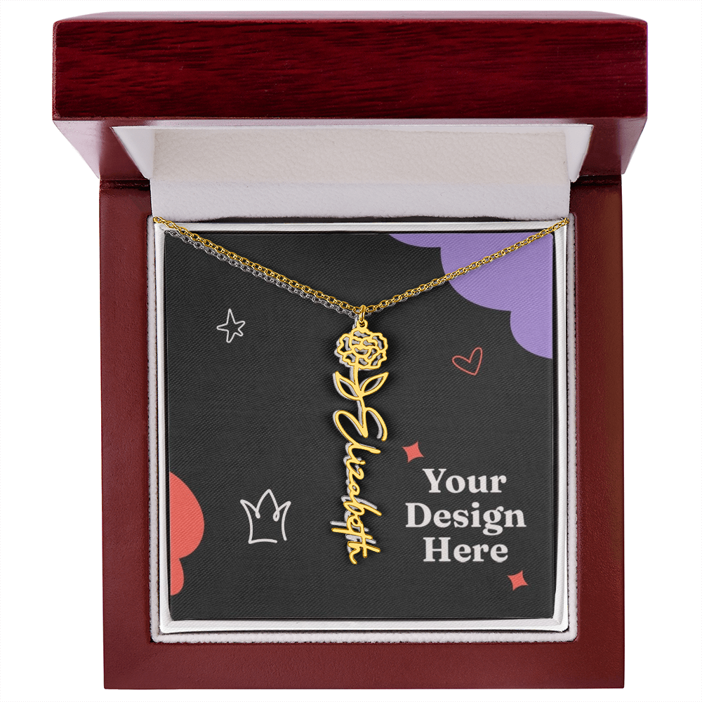 Flower Name Necklace