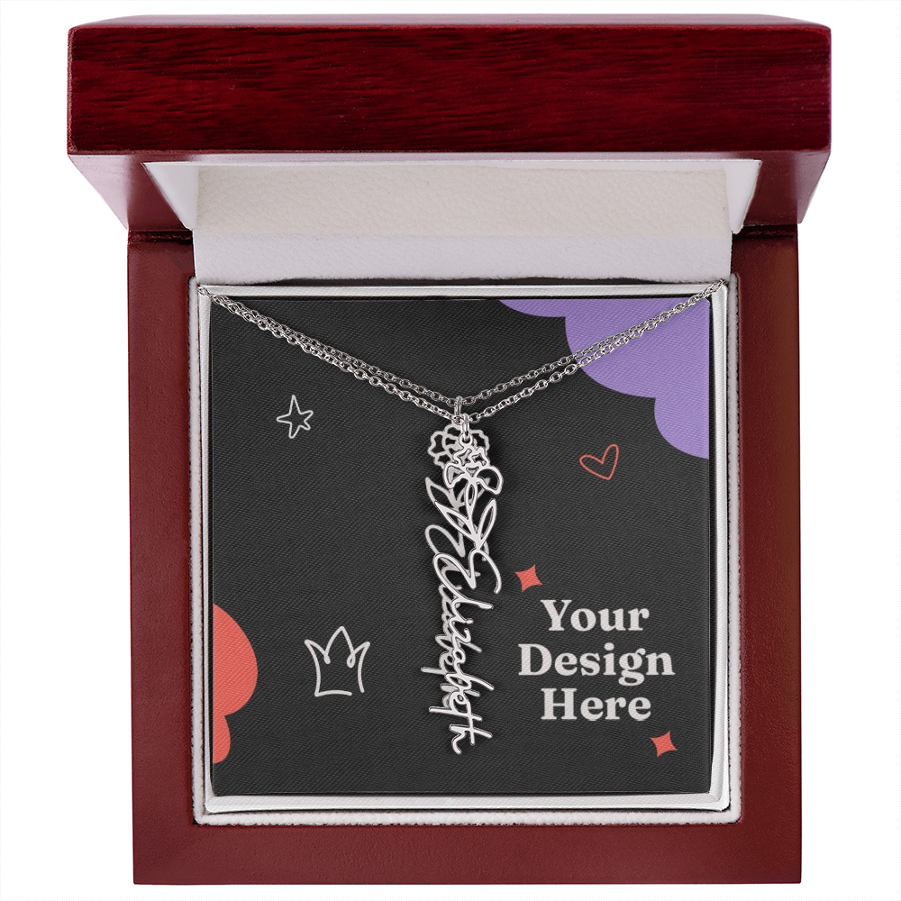Flower Name Necklace