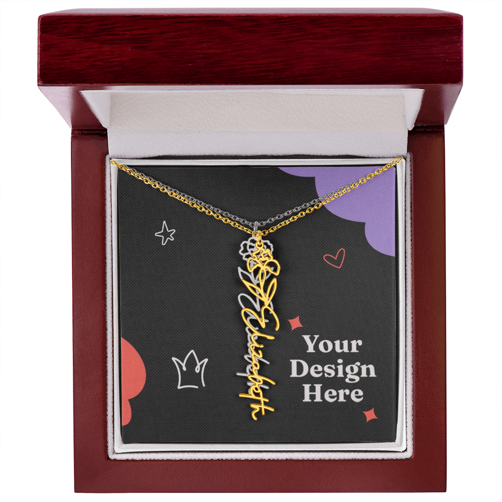 Flower Name Necklace