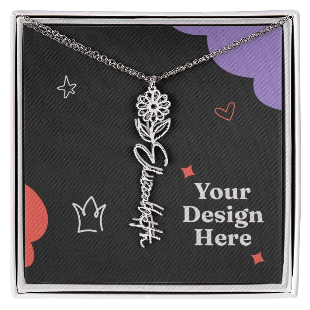 Flower Name Necklace