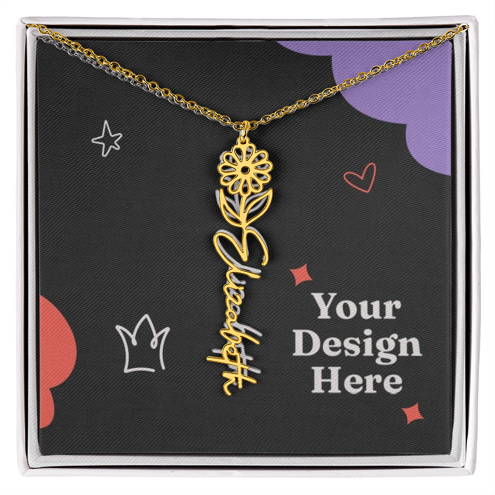 Flower Name Necklace
