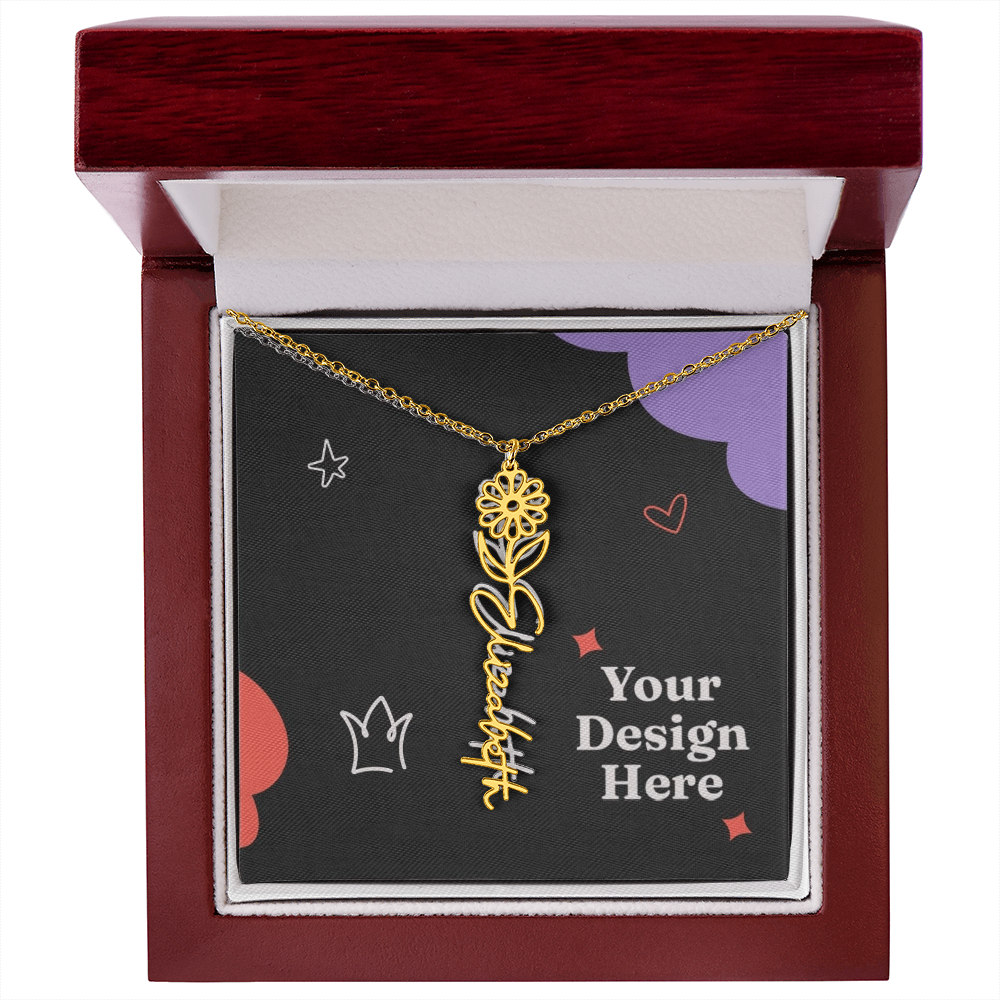 Flower Name Necklace