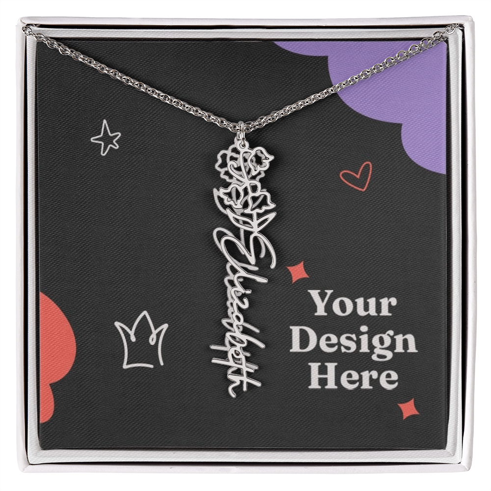 Flower Name Necklace