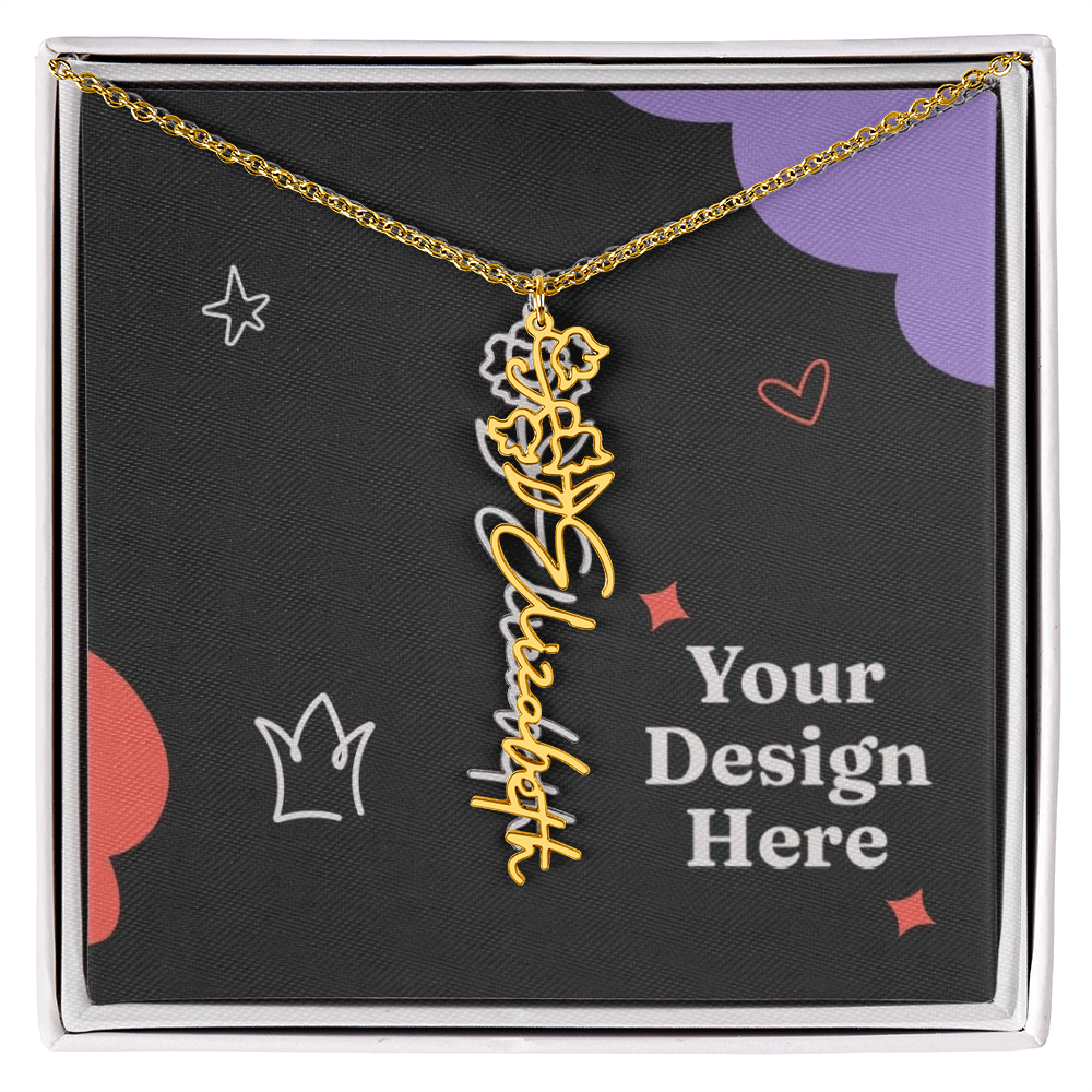 Flower Name Necklace