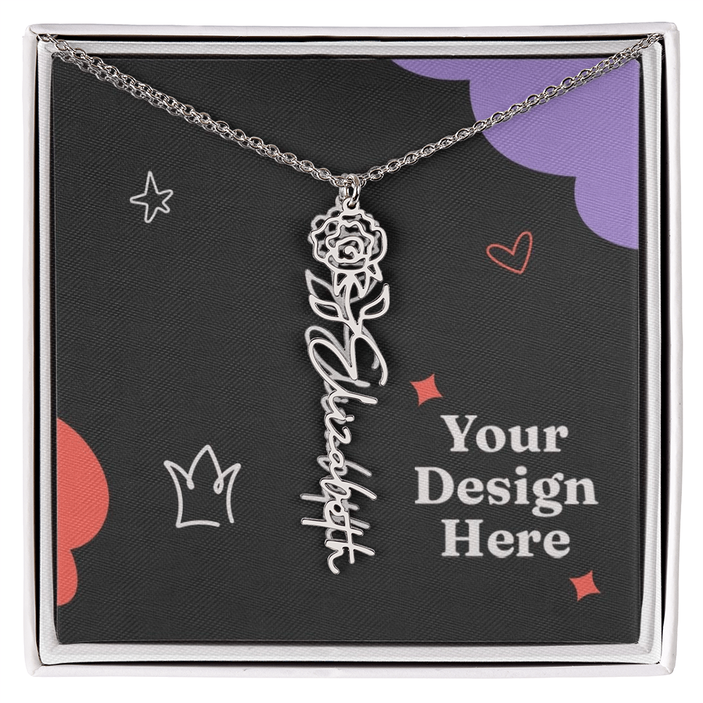 Flower Name Necklace