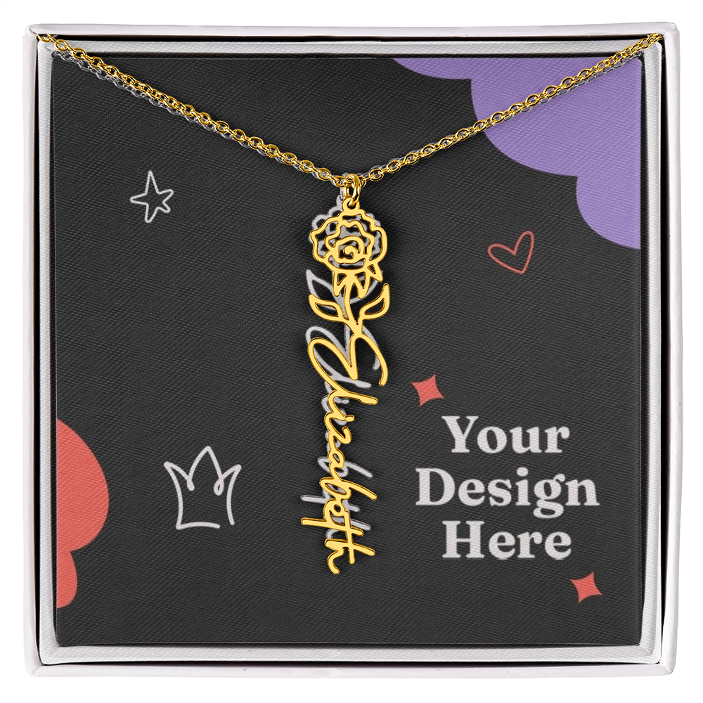 Flower Name Necklace
