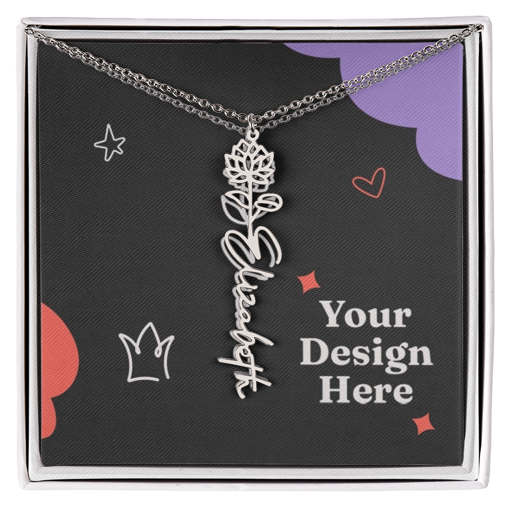 Flower Name Necklace