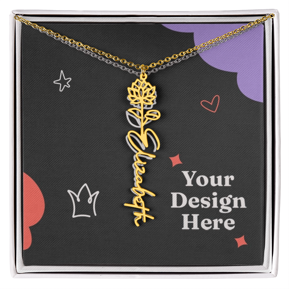 Flower Name Necklace