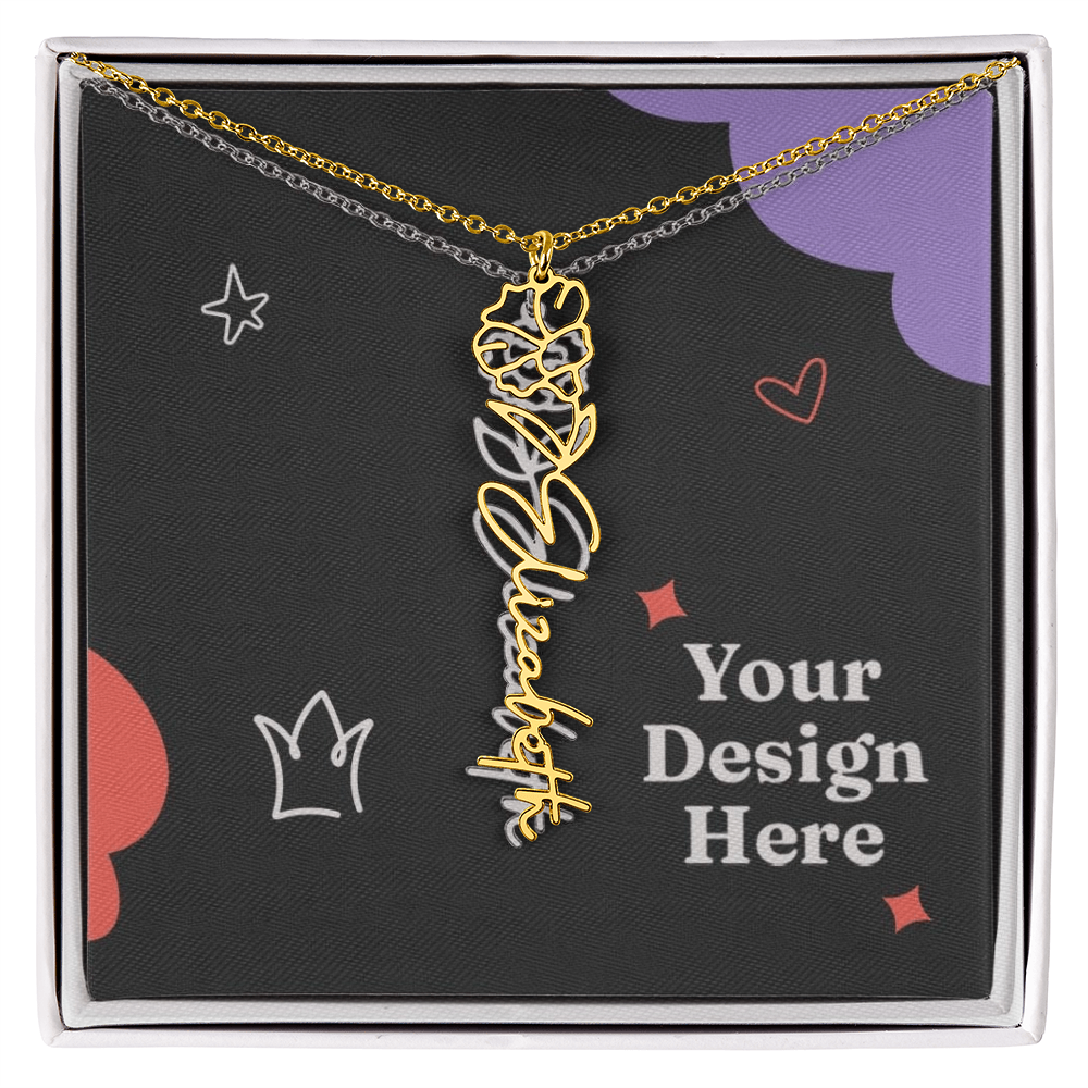 Flower Name Necklace