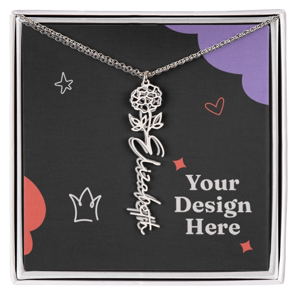 Flower Name Necklace