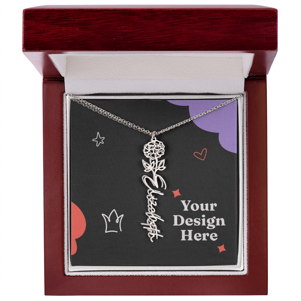 Flower Name Necklace