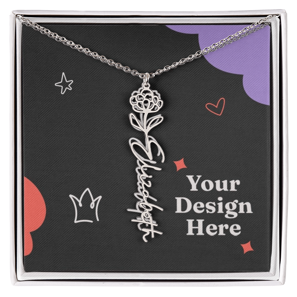 Flower Name Necklace