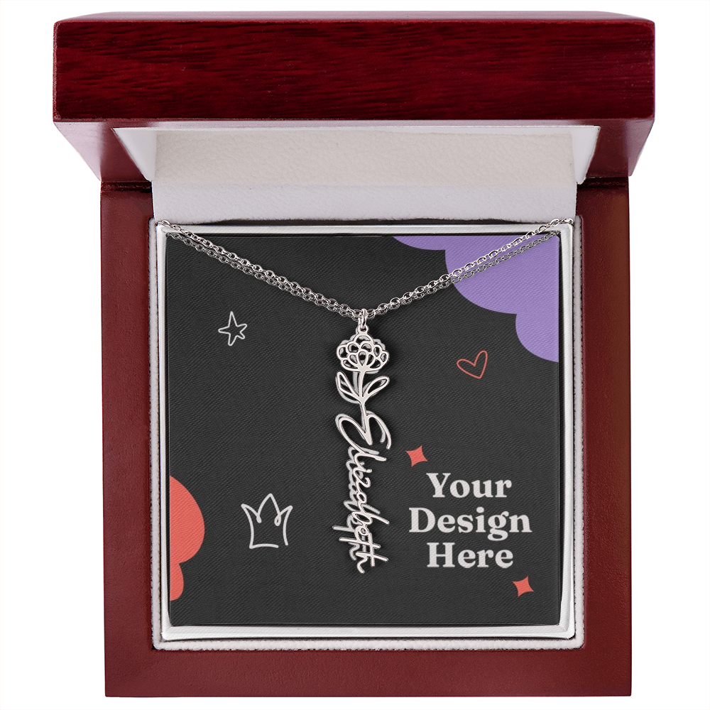 Flower Name Necklace