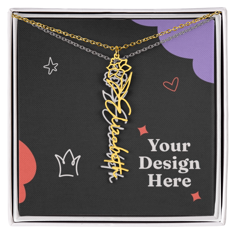Flower Name Necklace