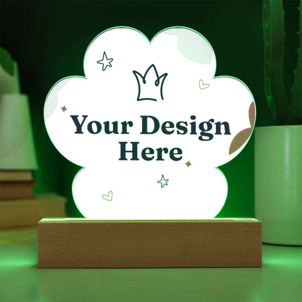 Paw Print Acrylic Plaque