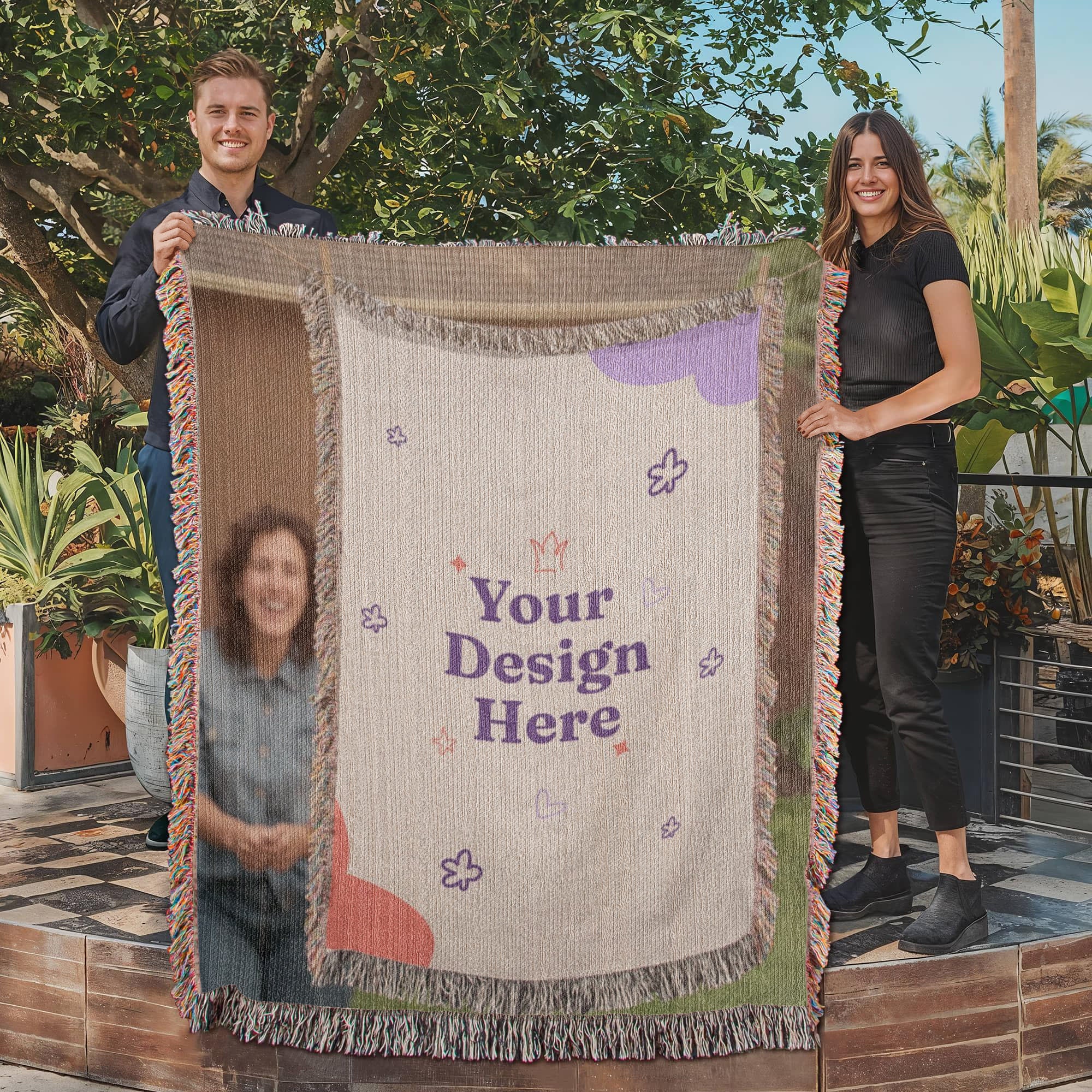 Woven Photo Blanket (Portrait)