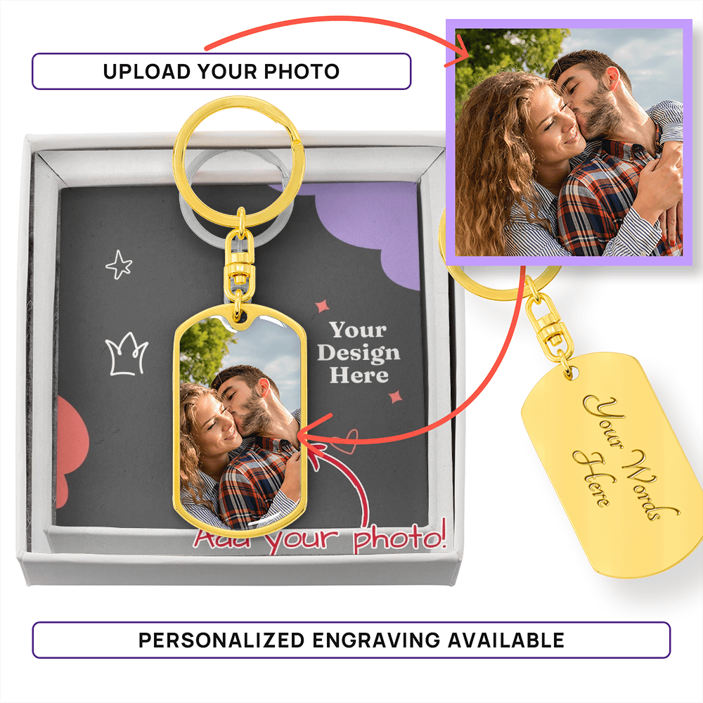 Dog-Tag Keychain (Email us your image)